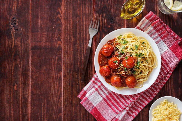 Food, Meal, Pasta, Still Life, Tomato, food and drink, italian food, HD wallpaper
