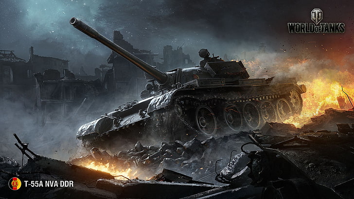 World of Tanks, T-55, military, video games, communication, HD wallpaper