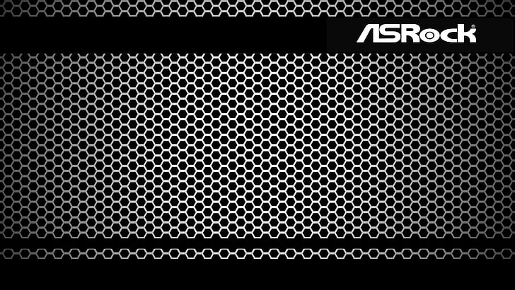 ASRock logo, metal, textures, HD wallpaper
