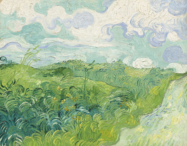 Vincent van Gogh, oil painting, landscape, HD wallpaper