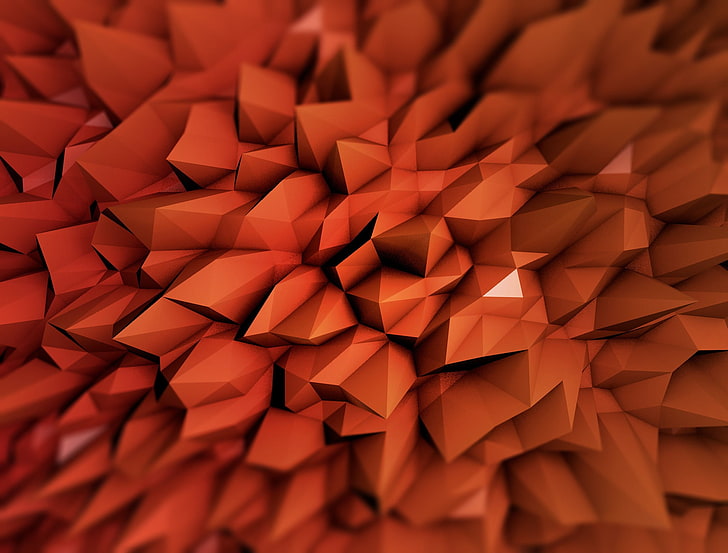orange optical illusion, 3D wallpaper, abstract, tilt shift, backgrounds, HD wallpaper