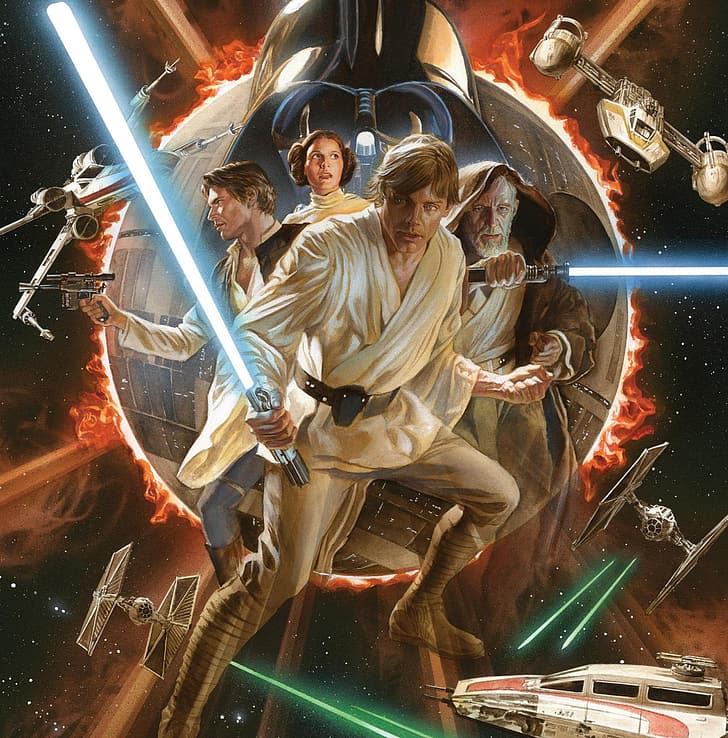 Alex Ross, artwork, science fiction, Star Wars, Luke Skywalker, HD wallpaper