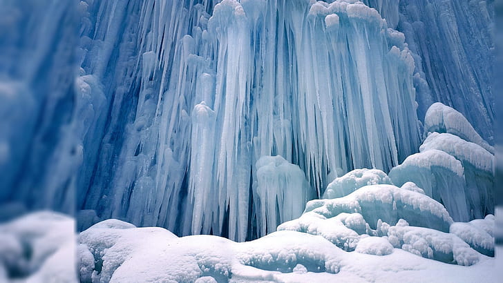 Icicles Ice HD, nature, HD wallpaper