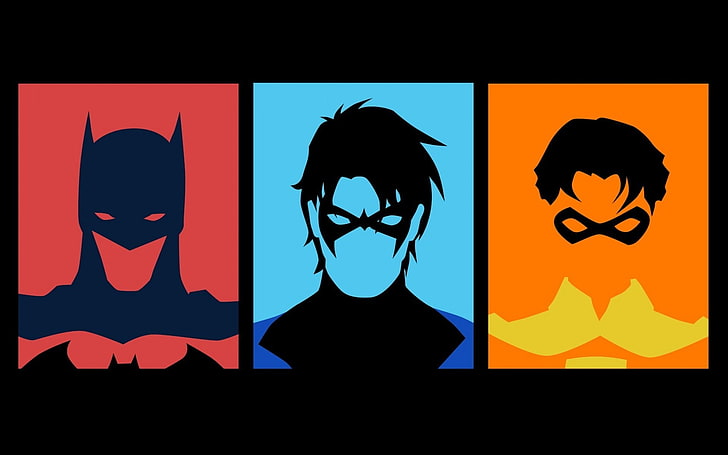 HD wallpaper: Batman, DC Comics, Nightwing, Robin (character), silhouette |  Wallpaper Flare
