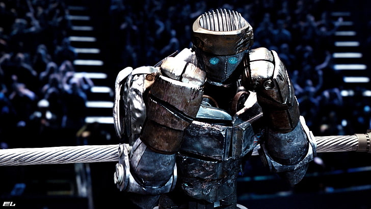 robot illustration, movies, Real Steel, focus on foreground, security, HD wallpaper