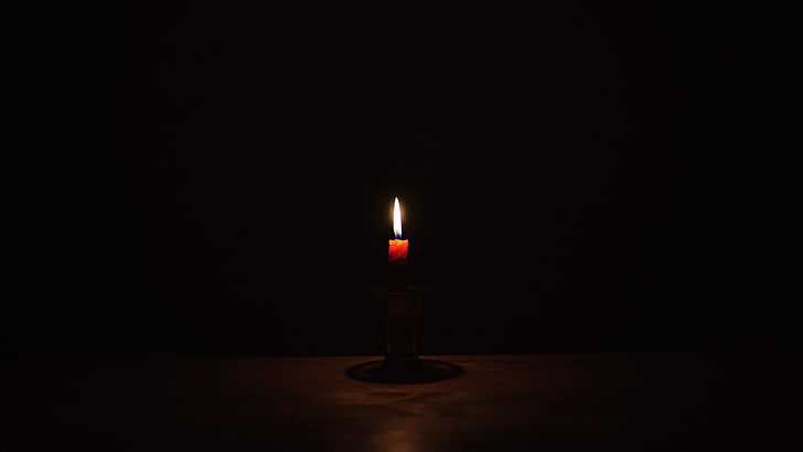 candles, table, black, dark, burning, fire, flame, fire - natural phenomenon, HD wallpaper