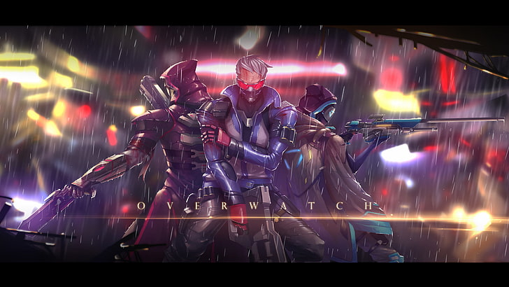 Reaper, Overwatch, Ana, Soldier 76, HD wallpaper