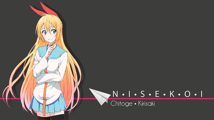 Nisekoi anime character, anime girls, blonde, long hair, blue eyes, HD wallpaper