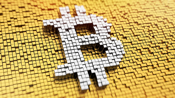 bitcoin, 3d, logo, money, cryptocurrency