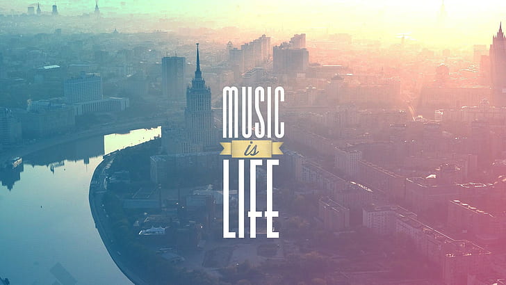 HD wallpaper: Tumblr, City, River, Music is Life | Wallpaper Flare