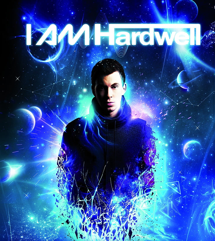 I Am Hardwell wallpaper, music, DJ, poster, men, illuminated, HD wallpaper