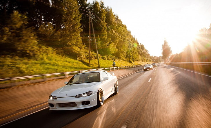 Nissan, Silvia, S15, white coupe, Cars, transportation, mode of transportation HD wallpaper
