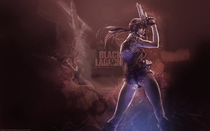 Black Lagoon, Revy, anime girls, one person, clothing, indoors, HD wallpaper