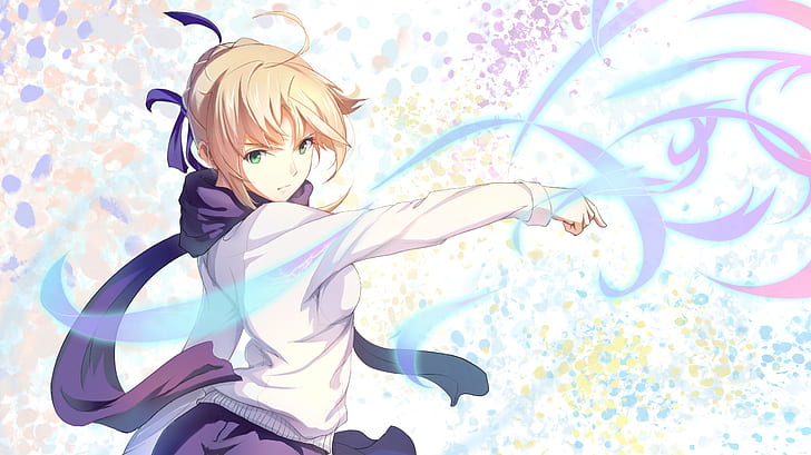 Fate Series, Saber, one person, childhood, blond hair, real people, HD wallpaper