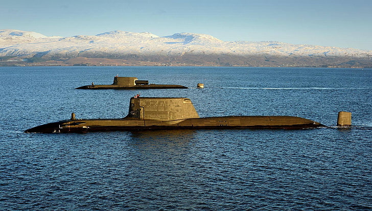 submarine, Royal Navy, Astute-class submarine, military, water, HD wallpaper