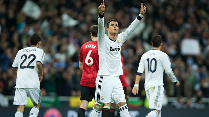 real madrid, manchester united, champions league, Ronaldo, mary, HD wallpaper