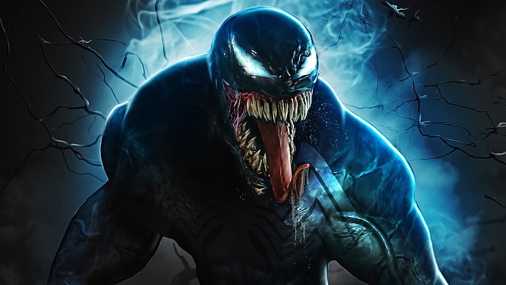 Venom, artwork, Marvel Comics, Marvel Cinematic Universe, one person, HD wallpaper