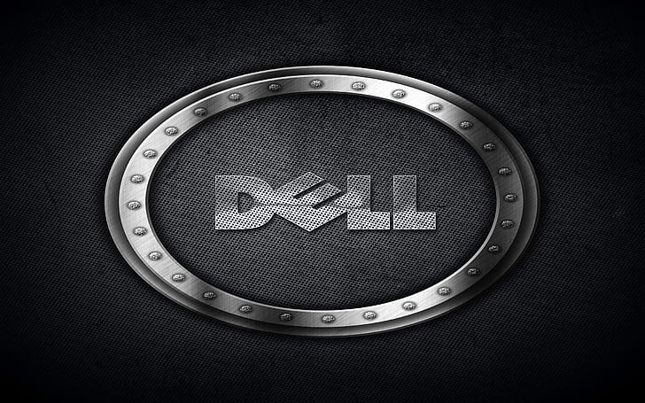 Dell, logo, digital art, computer, HD wallpaper