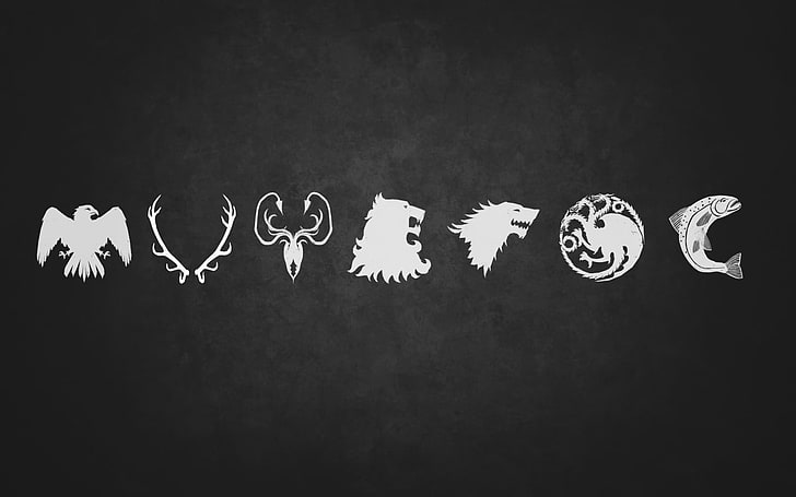 Game of Thrones houses logo, A Song of Ice and Fire, House Stark