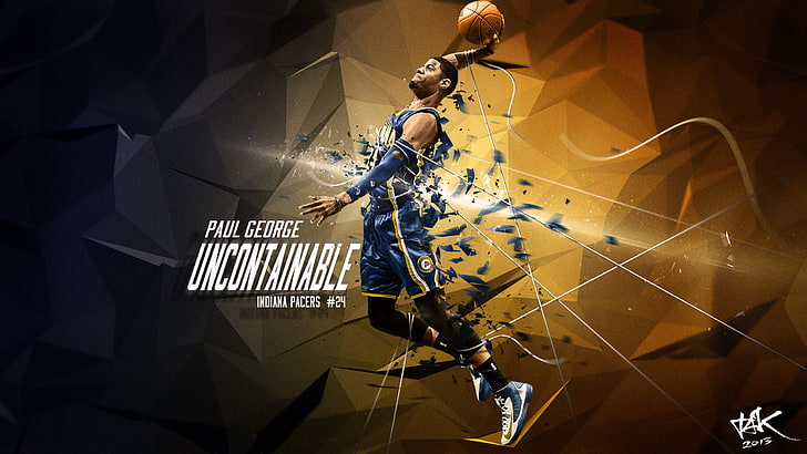 Paul George poster, Sport, Basketball, Indiana, NBA, Pacers, full length, HD wallpaper