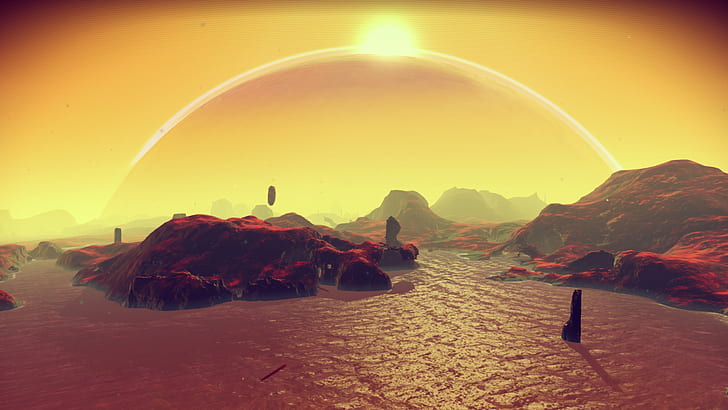 no mans sky video games low quality terrain, mountain, beauty in nature, HD wallpaper