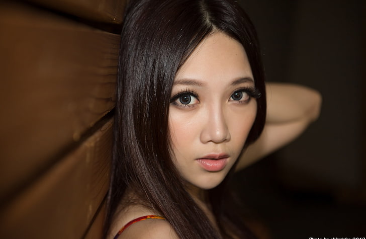 Asian Girl with Big Beautiful Eyes, Girls, People, Portrait, Young