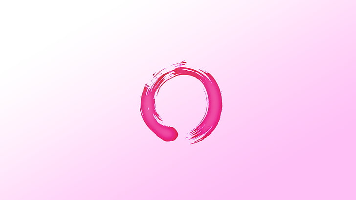 Edit, Ensō, Pink, HD wallpaper