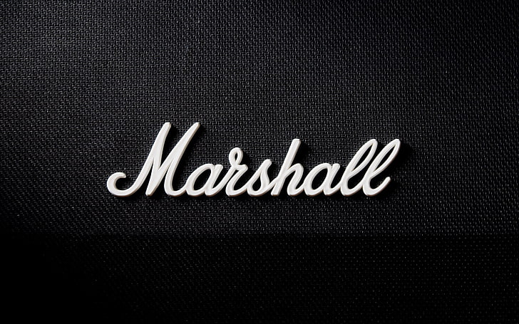 black Marshall amplifier, company, brand, font, net, black Color, HD wallpaper