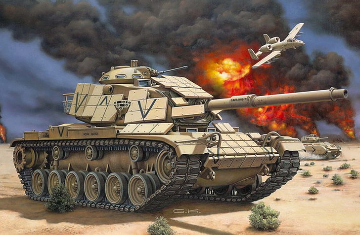 brown battle tank wallpaper, the name Patton IV, officially, he was never assigned., HD wallpaper
