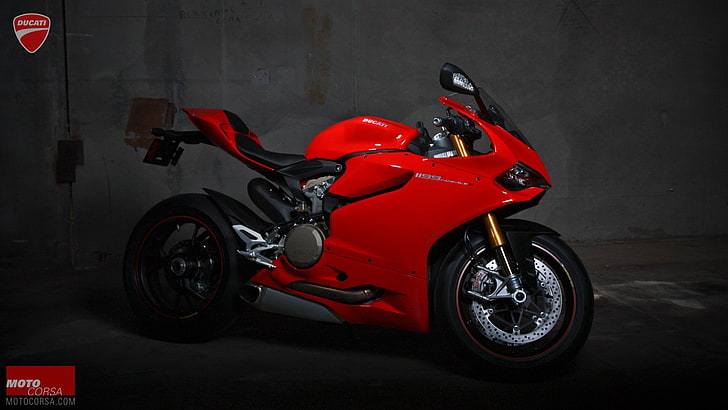 HD wallpaper: red sports bike, Ducati 1199, superbike 