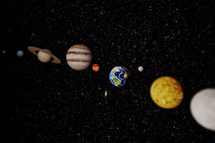 Sci Fi, Solar System, Earth, Jupiter, Mars, Mercury (Planet), HD wallpaper