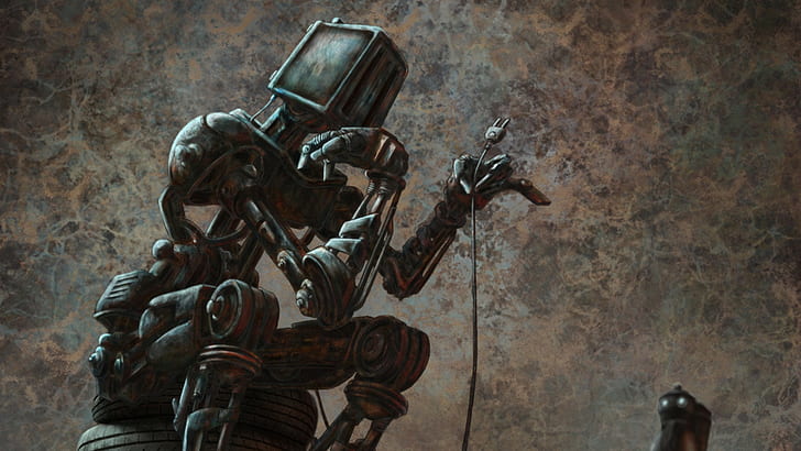 robot, cyborg, HD wallpaper
