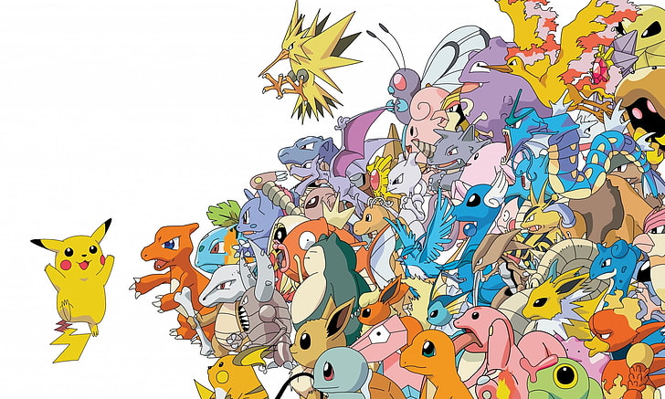 pokemon  desktop backgrounds, art and craft, representation, HD wallpaper