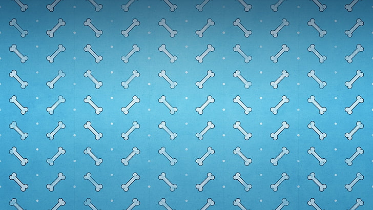 bones, Wallace and Gromit, texture, backgrounds, blue, full frame, HD wallpaper