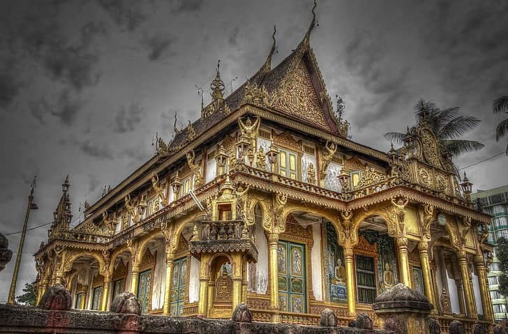 Temples, Phnom Penh Temple, Cambodia, HD wallpaper
