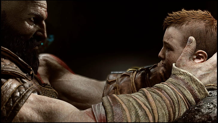God of War (2018), Kratos, video game characters, PlayStation 4, HD wallpaper