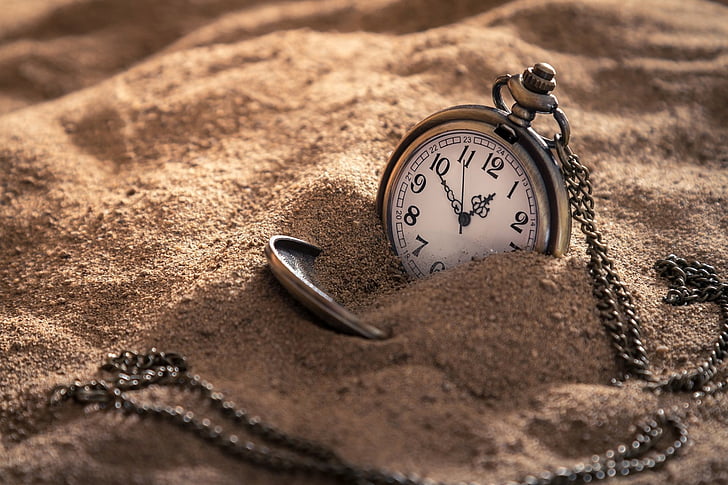 Man Made, Watch, Chain, Pocket Watch, Sand, time, accuracy