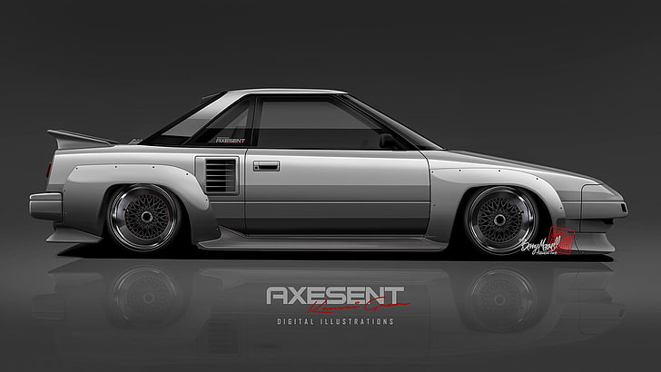 Axesent Creations, Toyota MR2 AW11, JDM, render, Japanese cars