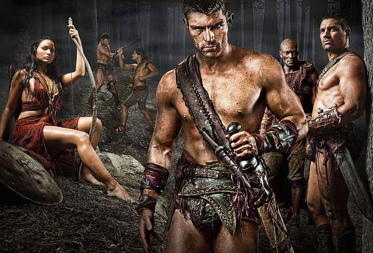 Spartacus wallpaper, warrior, Gladiator, sand and blood, SWORD