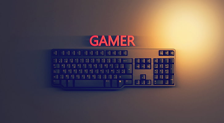 Gamer HD Wallpaper, black computer keyboard, Computers, Hardware