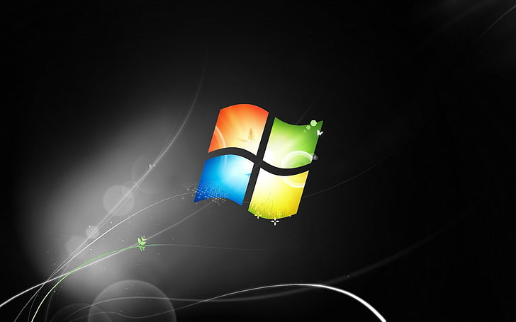 Windows 7, Microsoft Windows, operating system, illuminated HD wallpaper