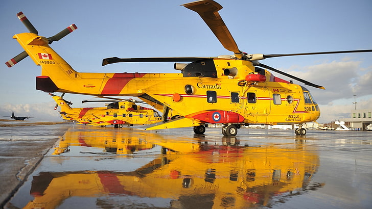 helicopters, Agustawestland CH-149 Cormorant, Coast Guard, airport