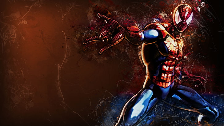 hero, artwork, Spider-Man, Marvel Vs. Capcom, Marvel vs. Capcom 3: Fate of Two Worlds, HD wallpaper