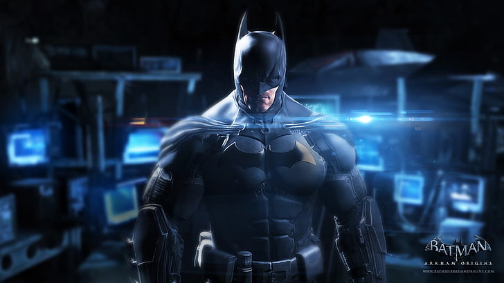 Batman, Batman: Arkham Origins, one person, front view, indoors, HD wallpaper