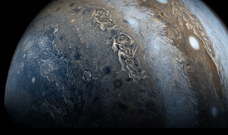 Jupiter, planet, solar system, space, storm, HD wallpaper