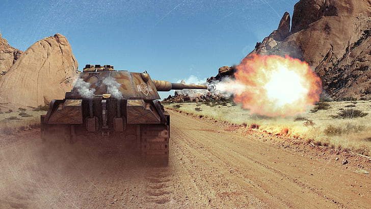 mountains, shot, Panther, tank, tanks, WoT, World of Tanks HD wallpaper