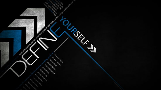 HD wallpaper: Define Yourself HD, arrows, blue, grundge, inspiration,  motivation | Wallpaper Flare