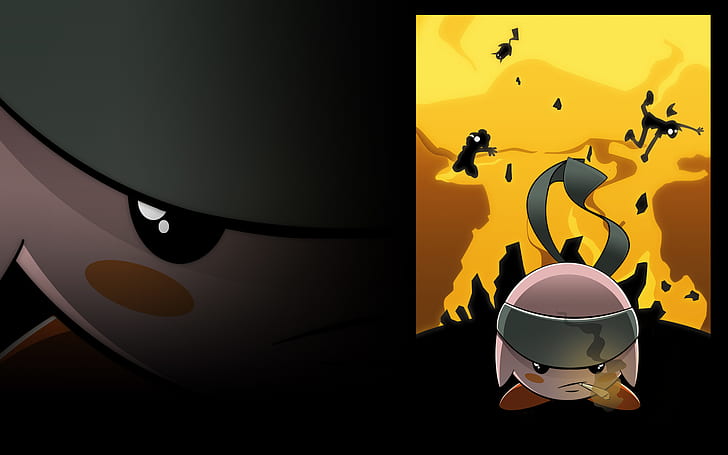 Kirby, Solid Snake, Super Smash Brothers Brawl, HD wallpaper