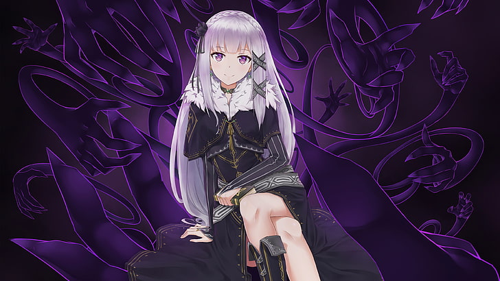 Hd Wallpaper Rezero 4k Emilia Wallpaper Flare
