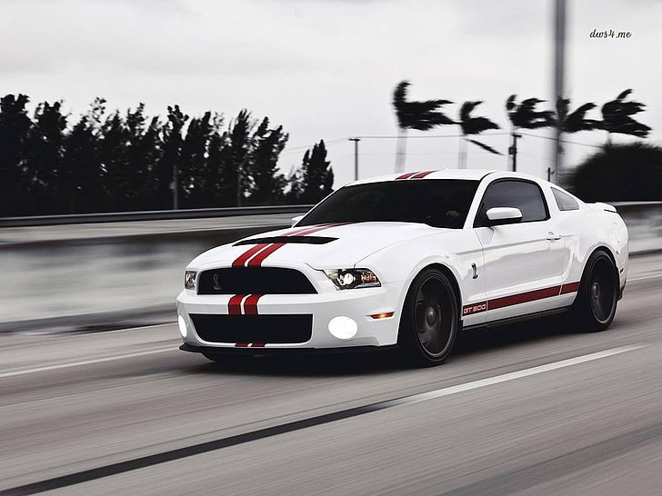 HD wallpaper: white and red coupe, car, Ford Mustang, Shelby GT500,  American cars | Wallpaper Flare